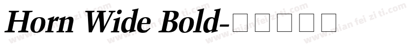 Horn Wide Bold字体转换